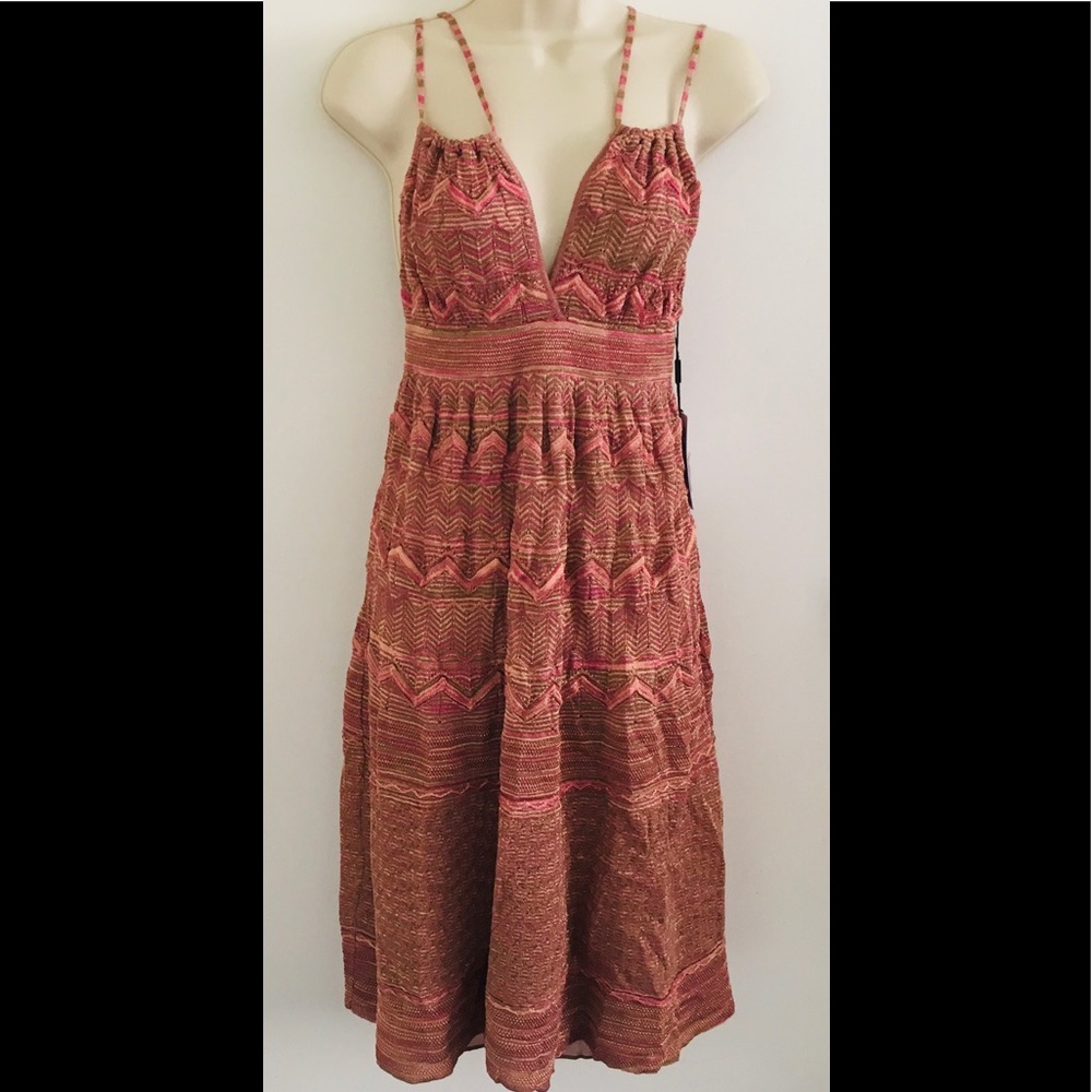 M Missoni Kort Rosa Kjole pink dress, size small